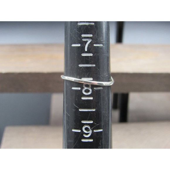 Size 7.75 Sterling Silver Beach Band Ring Vintage Statement Engagement Wedding - Picture 4 of 6